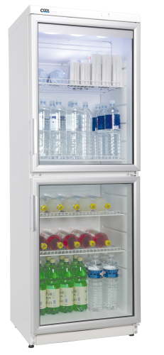 Hladnjak sa staklenim vratima - CD 350.2 - WHITE N s konvekcijskim hlađenjem