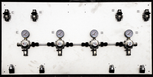 Montažna ploča regulatora srednjeg tlaka CO2 od nehrđajućeg čelika - 2 do 5 linija