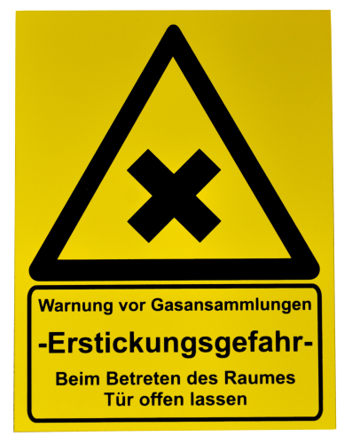 Znak upozorenja na nakupljanje plina
